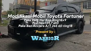 Modifikasi Mobil Toyota Fortuner Tahun 2022  Pake Velg HSR Kop Ring18x9 pcd H6x139,7 Et0