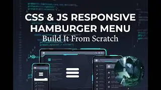 Responsive mobile navigation / Hamburger Menu in HTML, CSS & JS