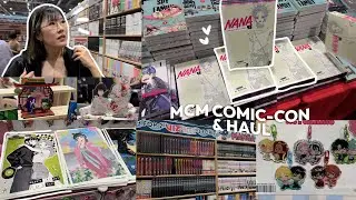 mcm comic-con vlog & haul 💂🏼‍♀️ manga, anime merch and popmart 🍓