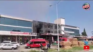 SAMSUN'DA MOBİLYA FABRİKASINDA ÇIKAN YANGIN YENİDEN ALEVLENDİ