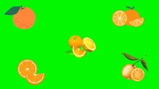 Orange Fruit Animated Green Screen ! Free
