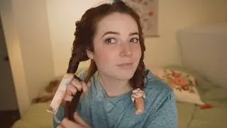 ASMR Get Ready For Bedtime With Me (hair brushing, sticky skincare sounds)