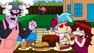 boyfriend in love with fat girle friend vs daddy - friday night animation