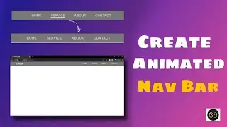 Create Animated Nav Bar | Landing Page | 