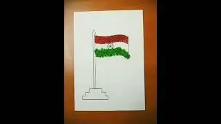 National Flag Glitter Art