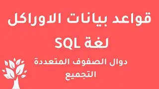 [Arabic] Oracle 10g / SQL / Multiple Row Functions / Aggregate Functions