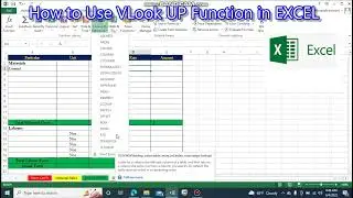 Using V Look Up Function In EXCEL