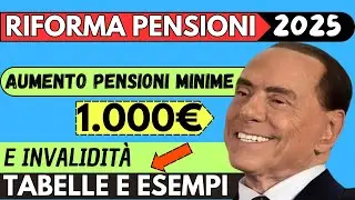 🔴 RIFORMA PENSIONI 2025 ➜ AUMENTO PENSIONI MINIME A 1.000 EURO