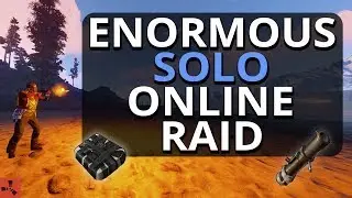 Enormous Solo ONLINE RAID!! Rust Solo Survival S15 Ep4
