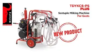 Melasty Sextuple Portable Milking Machine With 40 lt Bucket (Goats)
