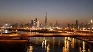aerial hyperlapse of dubai