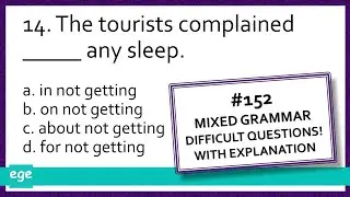 English Grammar Exercises #152 | Grammar Quiz English Test Hard With Explanation #grammarpractice