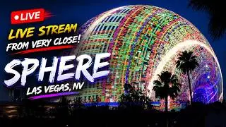 Sphere Las Vegas Today 05.08.2026 ZOOM up close LIVE – Real City View - Sphere New Projections!