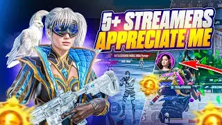 5+ Streamers Appreciate Me 😱🔥 BGMI || Pubg Mobile Gameplay #bgmi #conqueror #sensitivity 