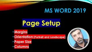 Page Setup Part 1|| Margins, Orientation, Size and Columns || MS Word 2019