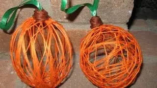 String Pumpkins Craft Tutorial