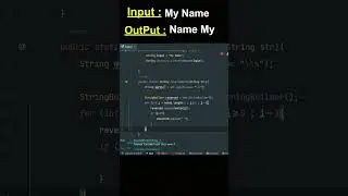 Reverse Words Java Code #java #coding 💯💯
