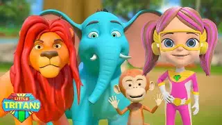 Canção Do Zoológico Leão, Macacos, Elefante Rima Educativa Divertida Para Crianças