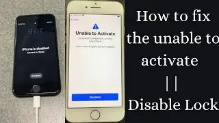 How to fix the unable to activate | disabled to connect | disable lock | iphone 7 #iphone#fyp