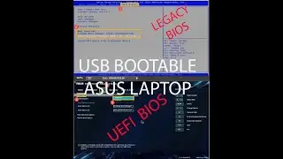 HOW TO BOOT FROM USB CD DVD  ASUS LAPTOP WINDOWS 10 INSTALLATION BOOTABLE USB UEFI MODE ASUS BIOS