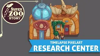 Pixel art drawing of the Research Center for Super Zoo Story Indie Life simulator Game