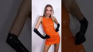 Girl in latex dress