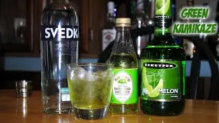 Green Kamikaze Mixed Drink Recipe