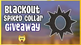 ANIMAL JAM HUGE GIVEAWAY BLACKOUT SPIKED COLLAR (OPEN)