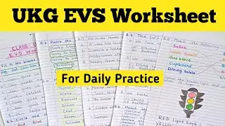UKG EVS Worksheet 2024-25| UKG / Senior kg EVS Worksheet 2024-25 |