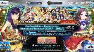 [FGO NA] 5th Anni GSSR: 2021-2022 (July 4th 2022)