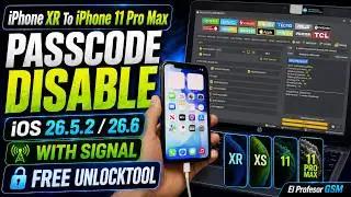 🔥FREE Passcode Disable UnlockTool iOS 26.6✅ iPhone XR To 11 Pro Max iCloud Bypass With Network📶