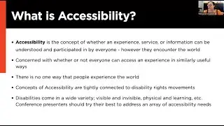 Pre-Conference Accessibility Workshop