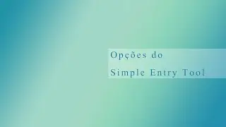 02_2 Opções do Simple Entry Tool