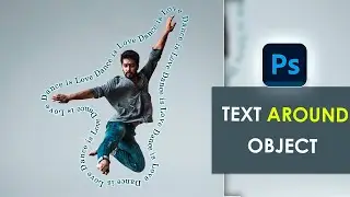 How to Wrap Text Around Image in Photoshop | Photoshop text effect tutorial