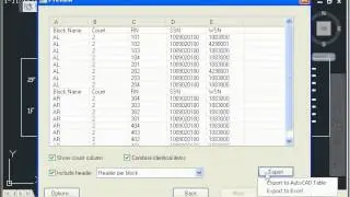How to export AutoCAD attribute values to Excel
