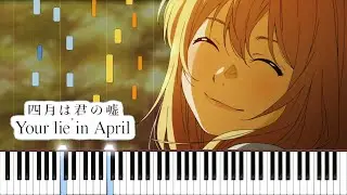 Orange (FULL) - Your Lie in April ED2 Piano Cover | Sheet Music [4K]