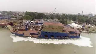 GRSE Launches Ocean Going Passenger and Cargo Ferry Vessel for the Cooperative Republic of Guyana