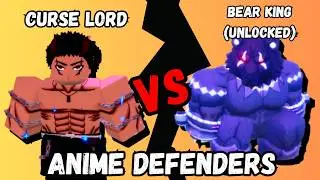 CURSE LORD or BEAR KING (UNLOCKED) who is the better BLEED unit? [ Anime Defenders ] Roblox