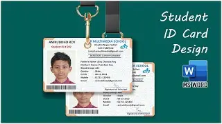 MS WORD: How to Make identity card for school project | How to make identify card design in MS Word