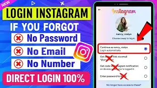 How to Login Instagram if you Forgot your password without email and phone number 2024  insta ID