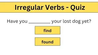 IRREGULAR VERBS | ENGLISH GRAMMAR QUIZ | CAN YOU SCORE 12/12 ?