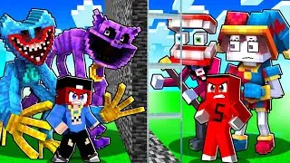 Poppy PlayTime vs Digital Amazing Circus Mob Savaşı !! - Minecraft