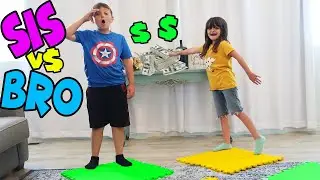 SIS vs BRO GIANT BOARD Game Of CHALLENGES!