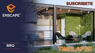 Timelapse SKETCHUP / ENSCAPE (Tutorial Enscape) BBQ