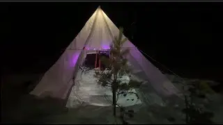 Ночую на болоте. Испытываю самодельную палатку.