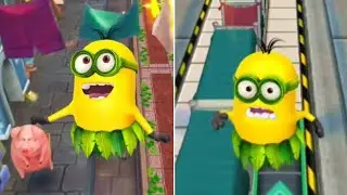 Jungle Minion Runs with Banana Splitter at Freedonia & Prison | Despicable Me: Minion Rush