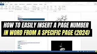How to Easily Insert Page Number From a Specific Page in Word | Easy Guide