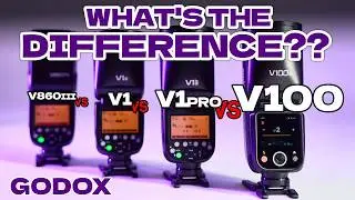 What's the Difference?? Godox V100, V1 Pro, V1, V860iii - THE Depth Comparison