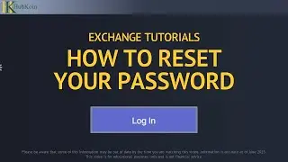 HubKoin Exchange Tutorials - How To Reset Your Password