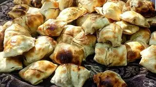 УЙГУРСКИЕ  САМСЫ ИЗ  ПРЕСНОГО ТЕСТА